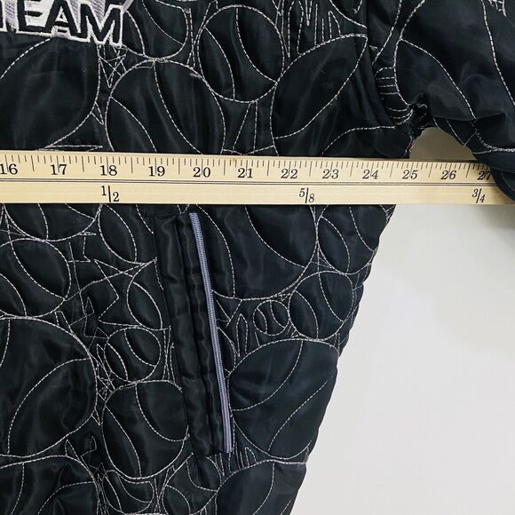 Raw Blue Classics First Team Men's Bomber Jacket Large Black Gray Button Up - Picture 15 of 15